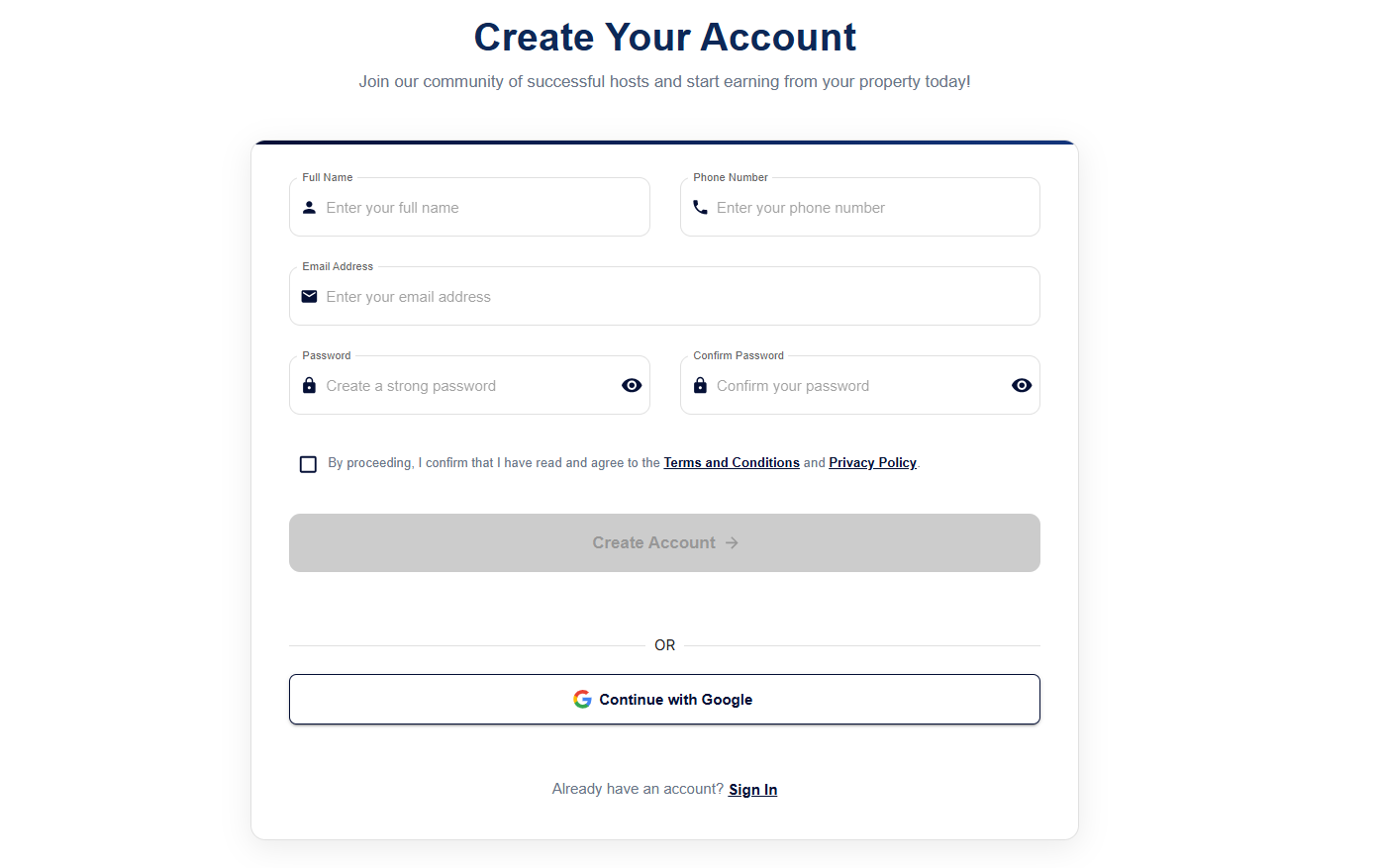 Registration Process